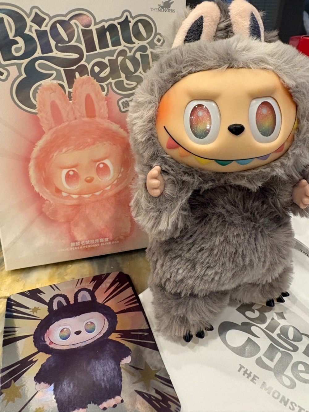 POP MART Big into Energy SECRET Monster Labubu ID dust Bag, box, confirmed NEW !